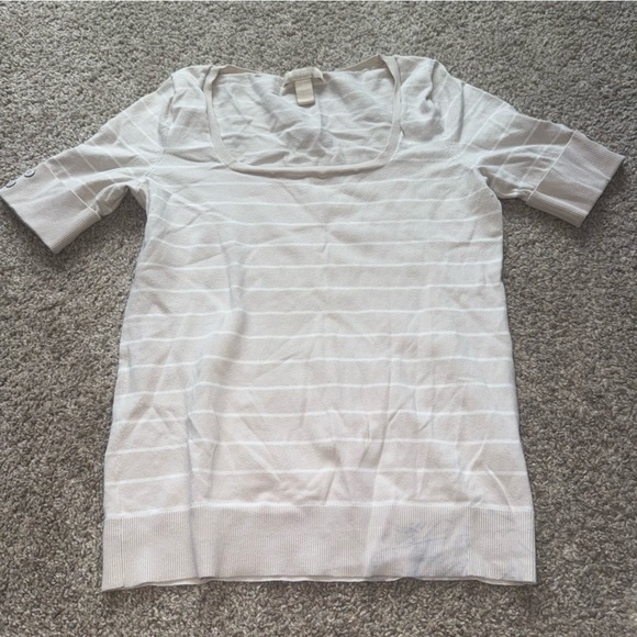 Banana Republic Tops - Banana Republic - Beige Striped Top - Small